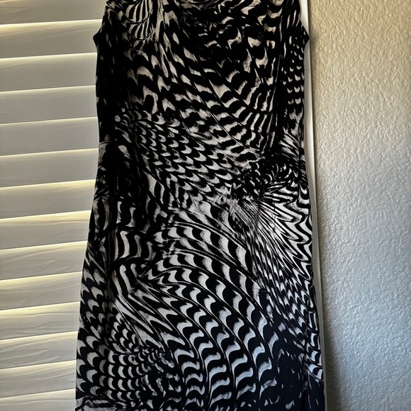 SUMMER COLLECTION VINTAGE Elegant Black and White Maxi Dress - Picture 3 of 8